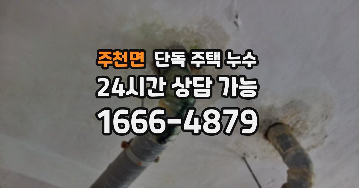 주천면 단독 주택 누수