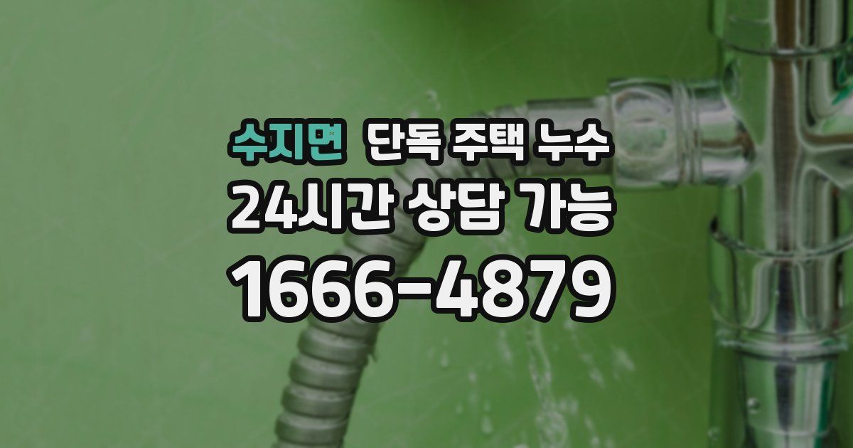 수지면 단독 주택 누수