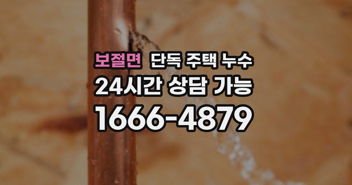 보절면 단독 주택 누수