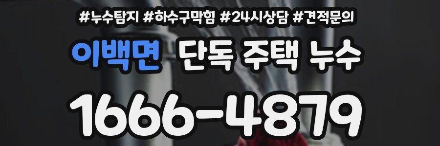 이백면 단독 주택 누수