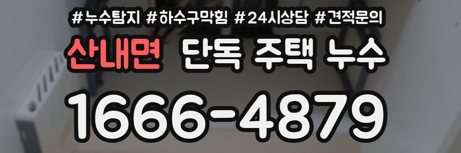 산내면 단독 주택 누수