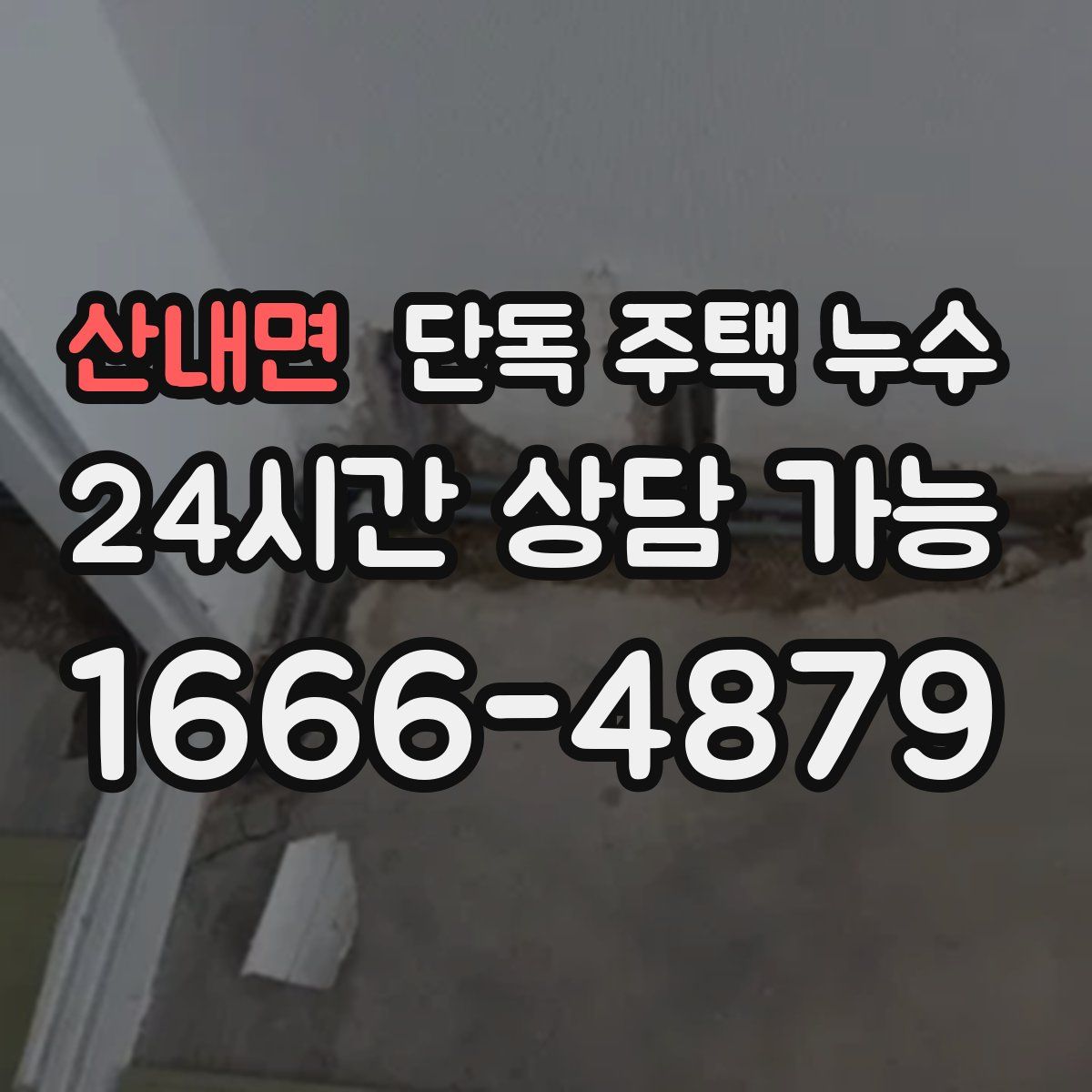 산내면 단독 주택 누수