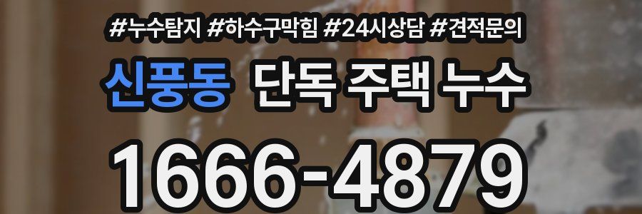 신풍동 단독 주택 누수