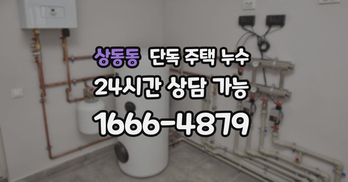 상동동 단독 주택 누수