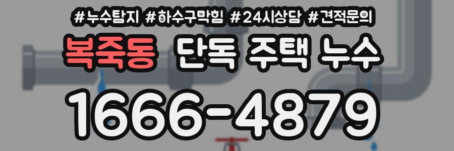 복죽동 단독 주택 누수