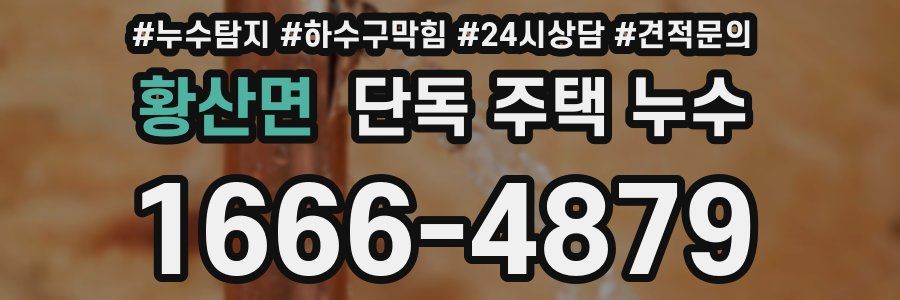 황산면 단독 주택 누수