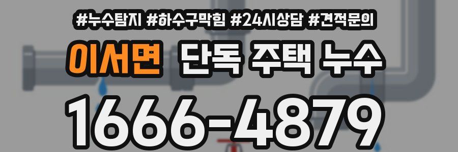 이서면 단독 주택 누수