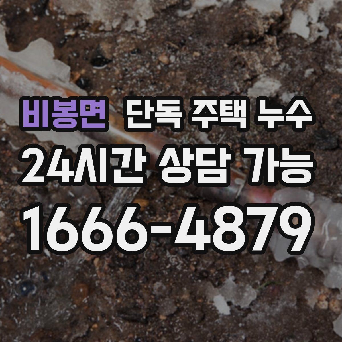 비봉면 단독 주택 누수 우수관 연결부 틈새가 원인일 때