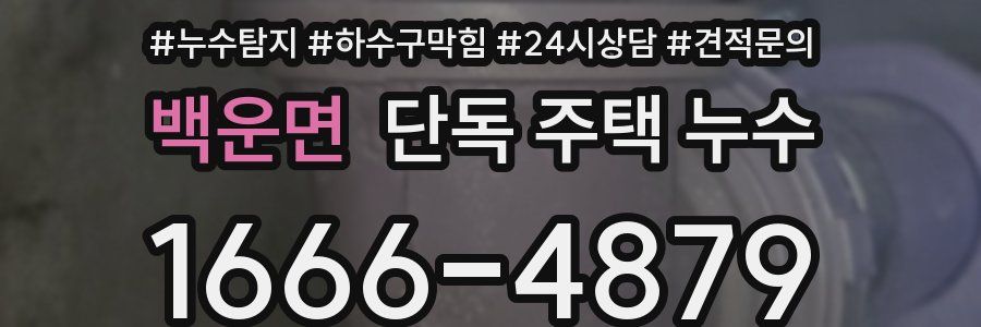 백운면 단독 주택 누수