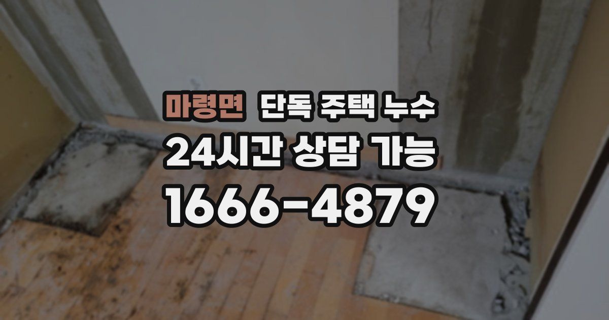 마령면 단독 주택 누수