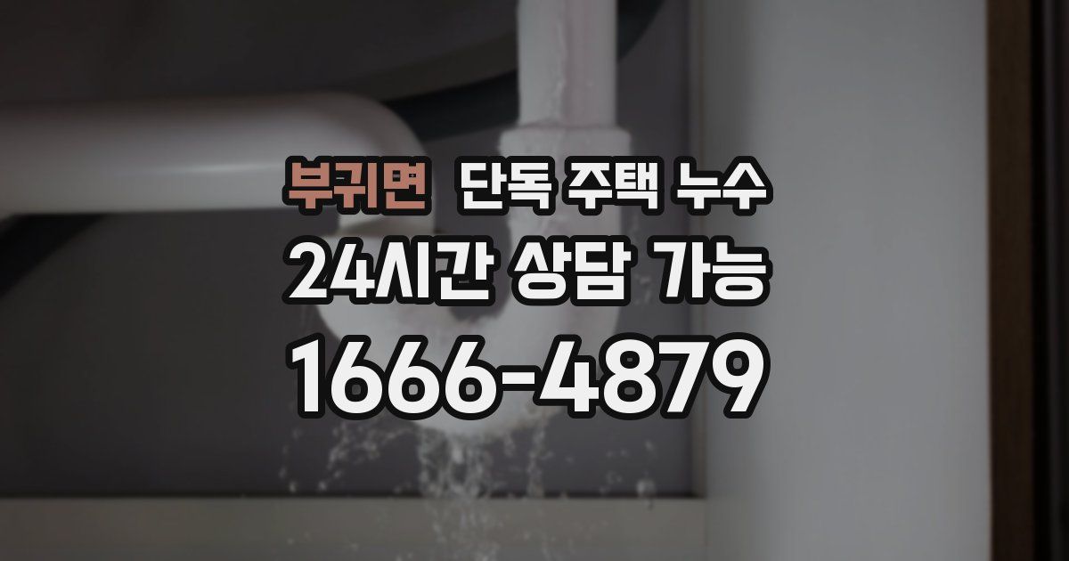 부귀면 단독 주택 누수