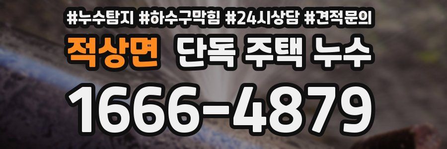 적상면 단독 주택 누수