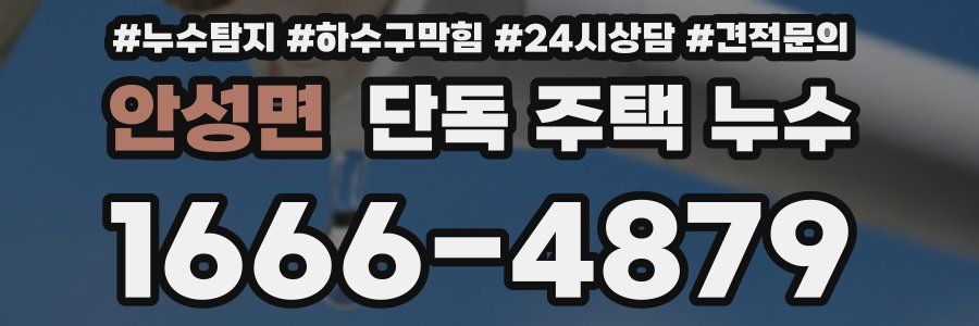 안성면 단독 주택 누수