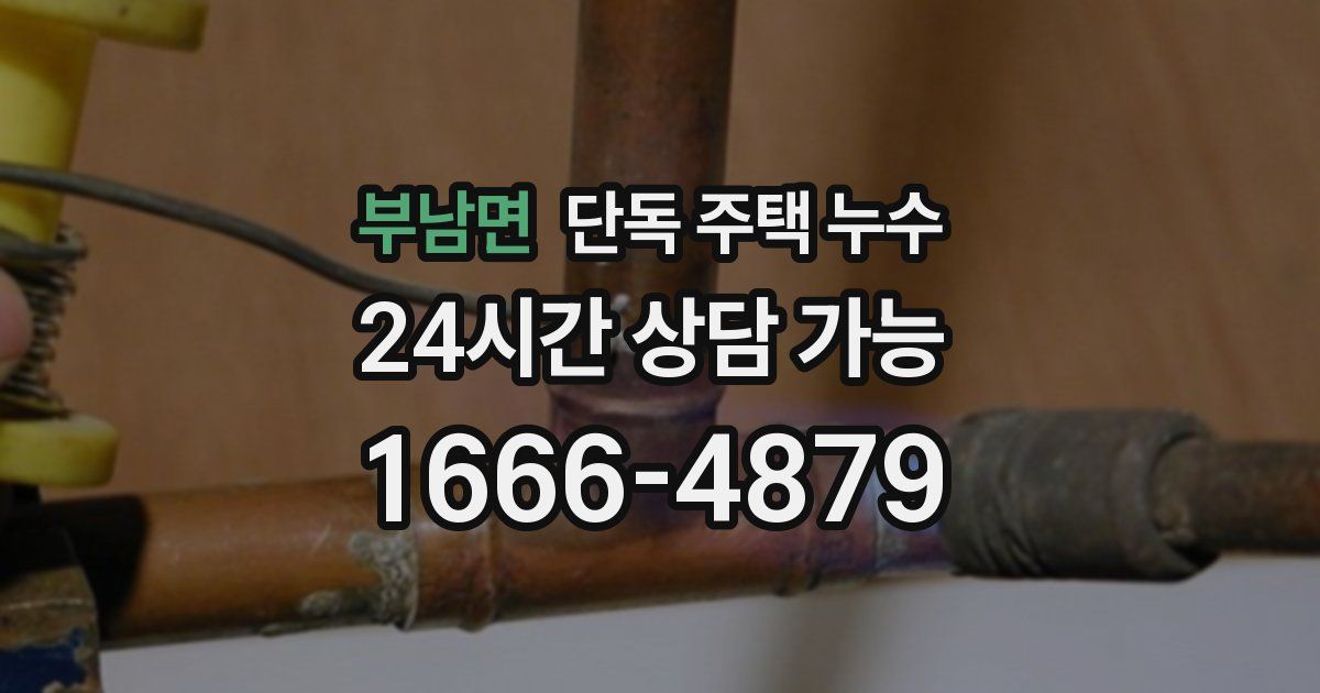 부남면 단독 주택 누수