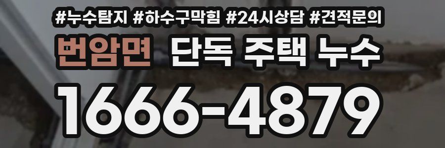 번암면 단독 주택 누수