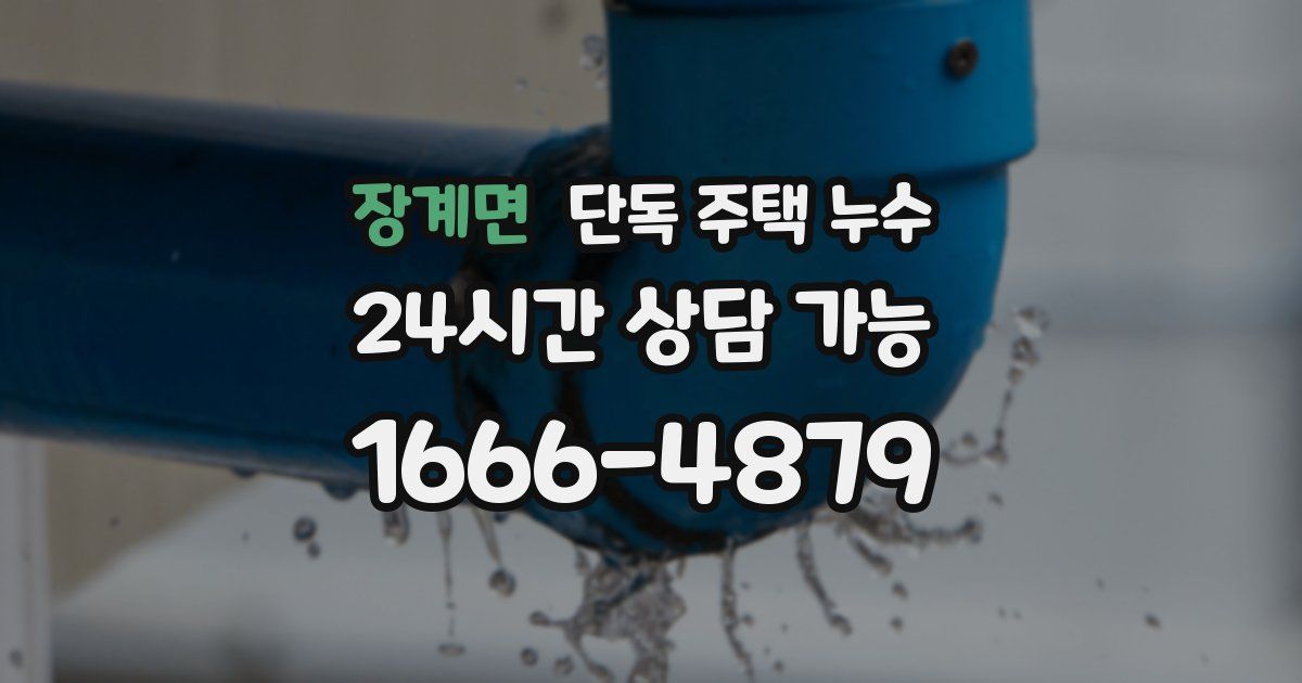 장계면 단독 주택 누수