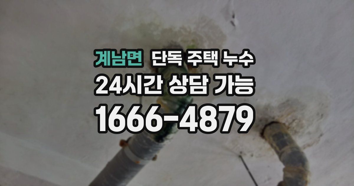 계남면 단독 주택 누수