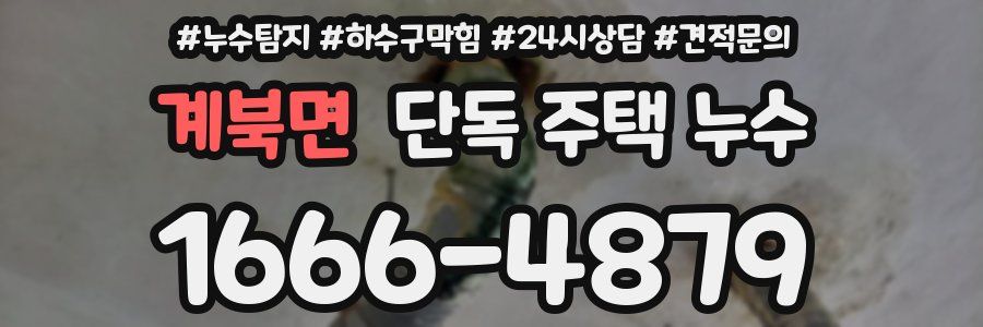 계북면 단독 주택 누수