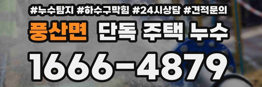 풍산면 단독 주택 누수