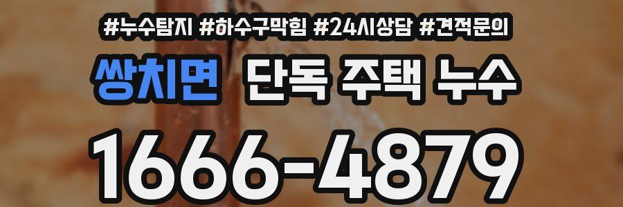 쌍치면 단독 주택 누수