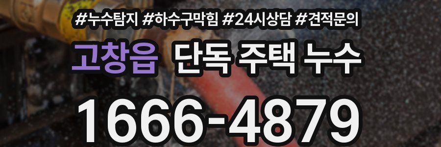 고창읍 단독 주택 누수