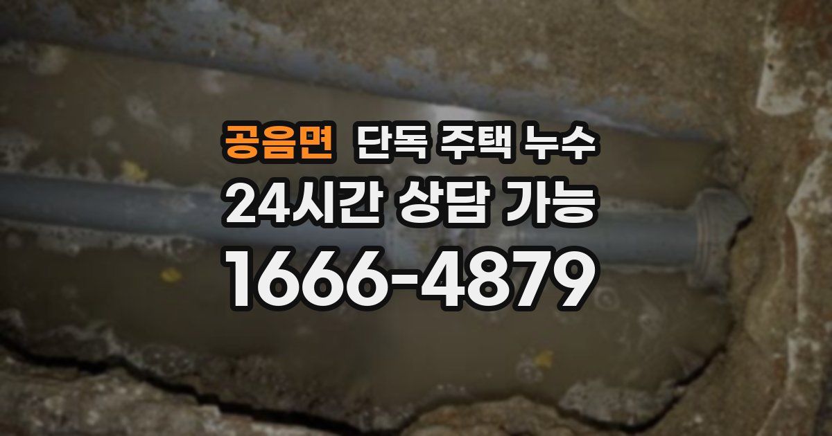 공음면 단독 주택 누수