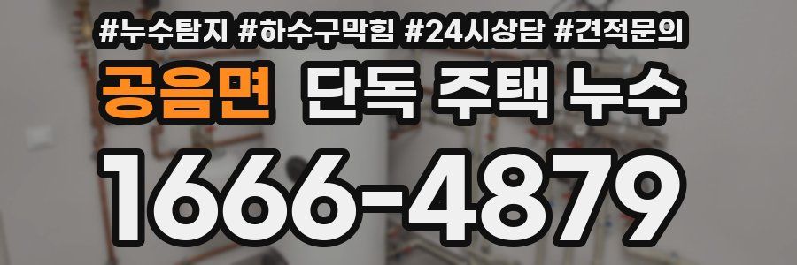 공음면 단독 주택 누수