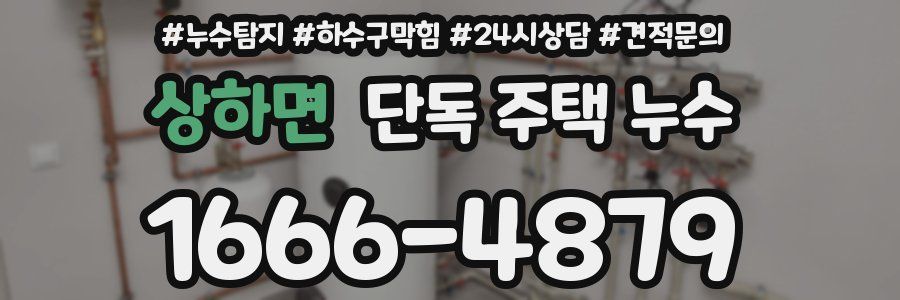 상하면 단독 주택 누수