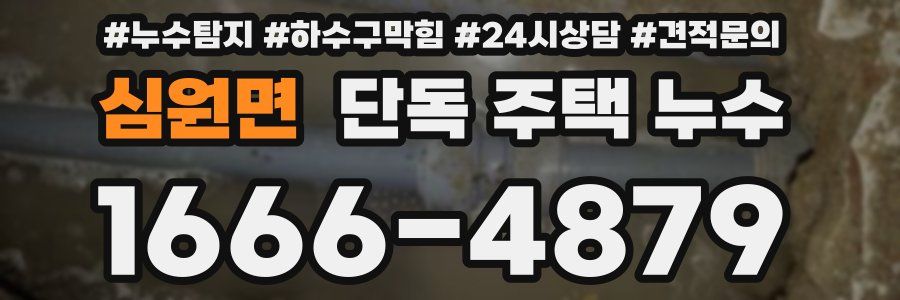 심원면 단독 주택 누수