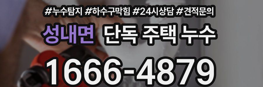 성내면 단독 주택 누수