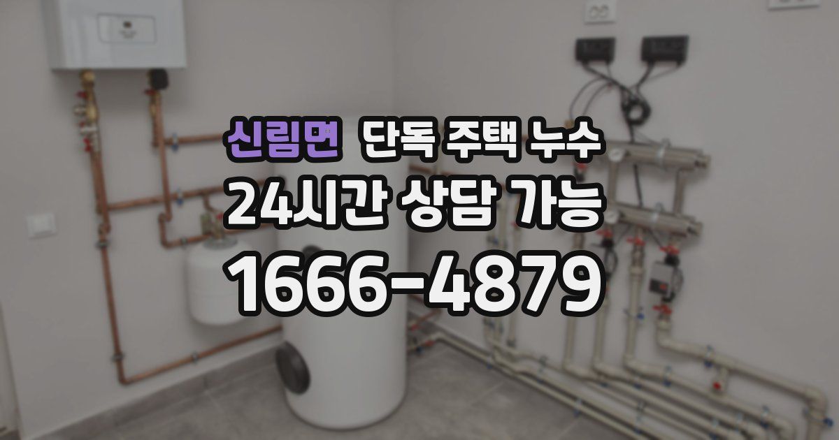 신림면 단독 주택 누수