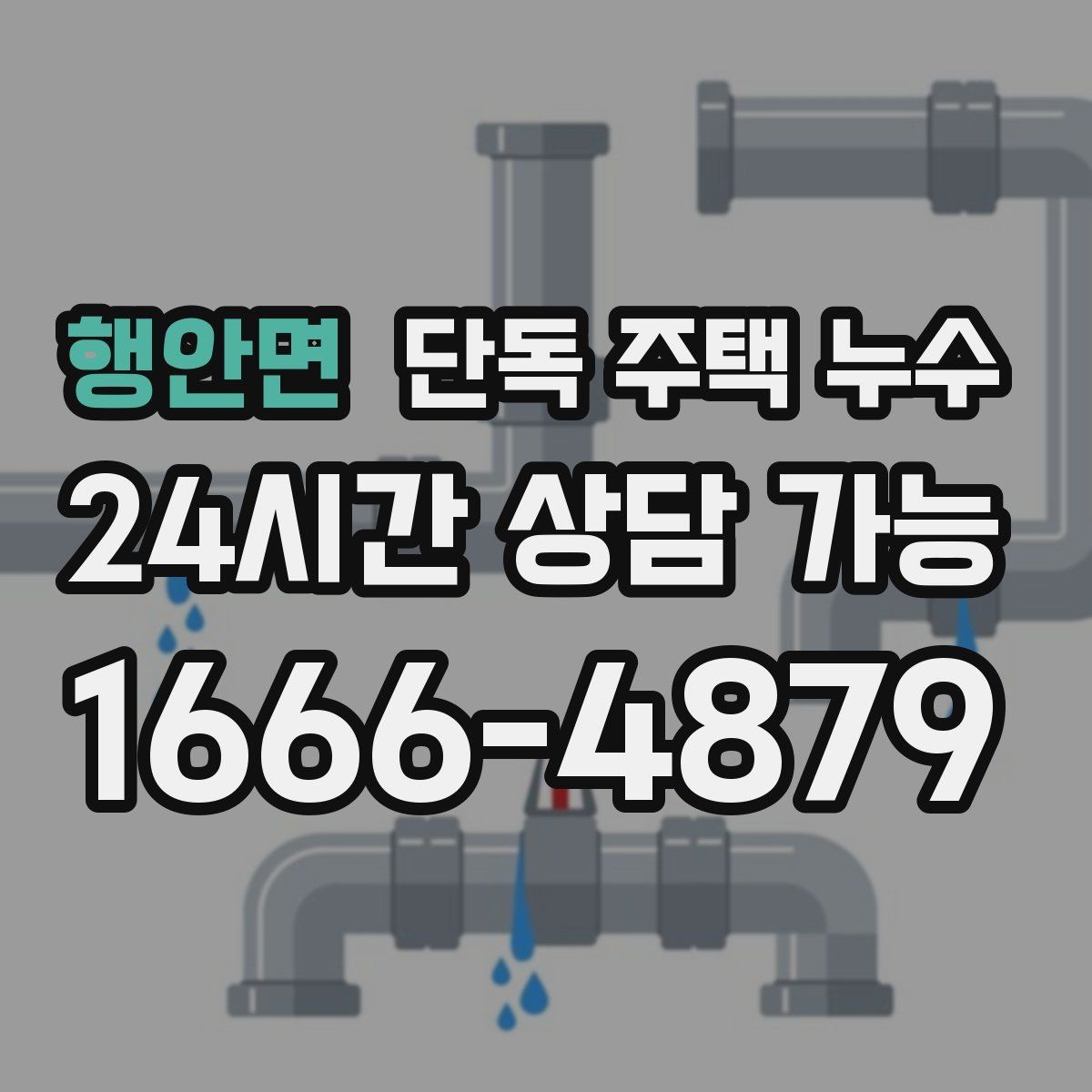행안면 단독 주택 누수 비가 그치면 멈추는 누수의 특징