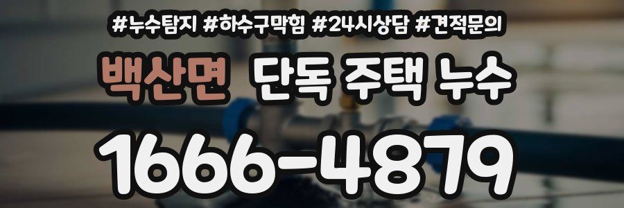 백산면 단독 주택 누수