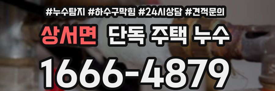 상서면 단독 주택 누수