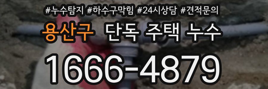 용산구 단독 주택 누수