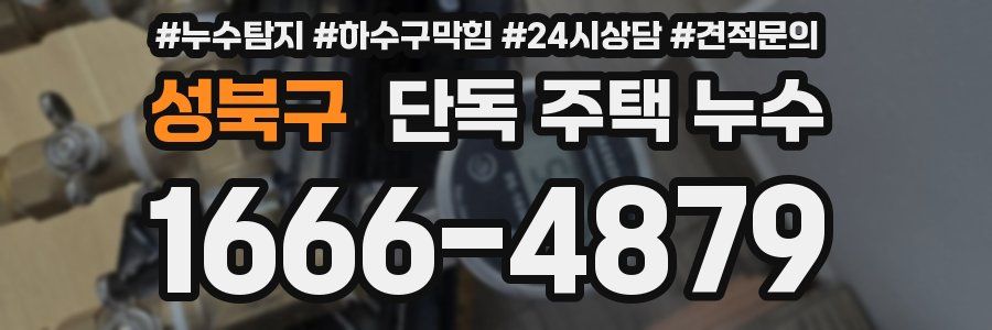 성북구 단독 주택 누수