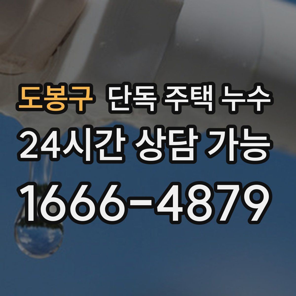 도봉구 단독 주택 누수 홈통이 넘쳐 실내 누수로 이어지는 경우