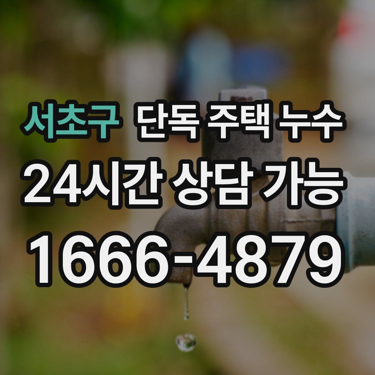 서초구 단독 주택 누수 수도요금이 오르는데 흔적이 없을 때