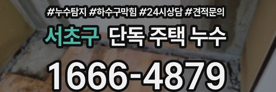 서초구 단독 주택 누수