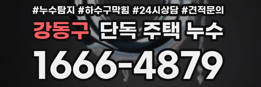 강동구 단독 주택 누수