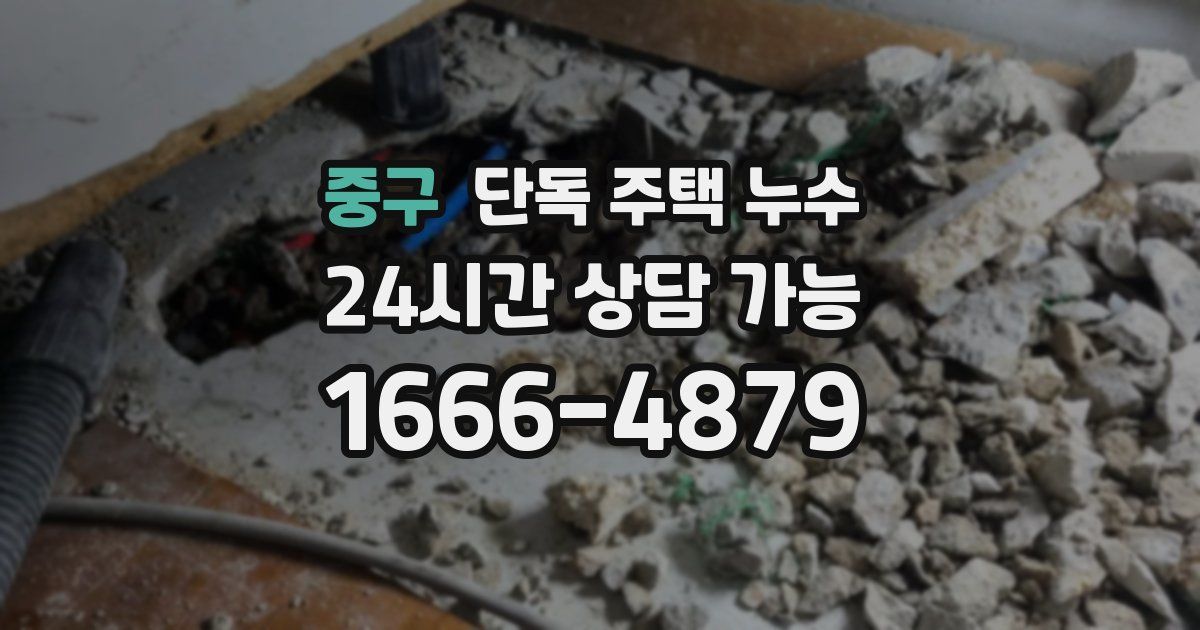 중구 단독 주택 누수