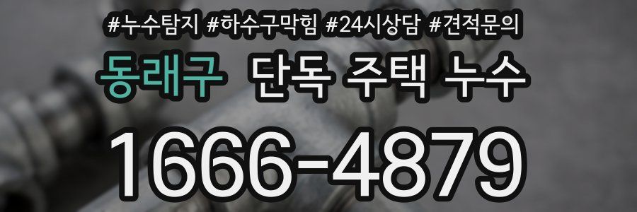 동래구 단독 주택 누수
