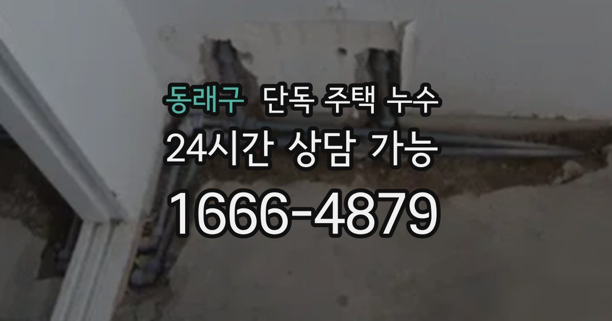 동래구 단독 주택 누수