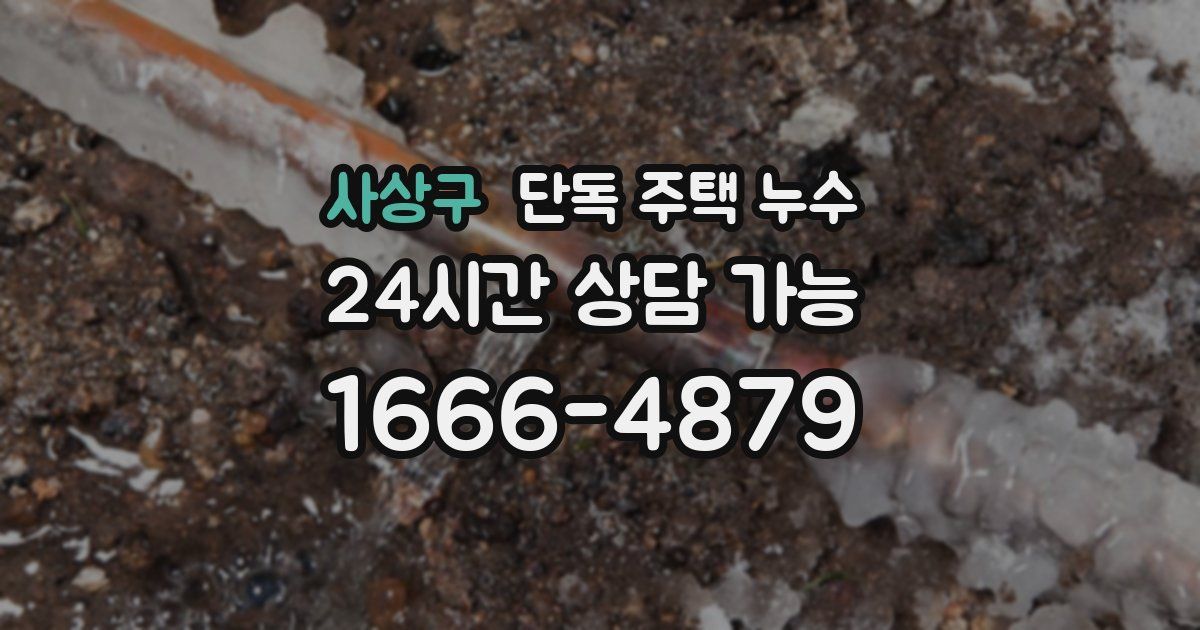 사상구 단독 주택 누수