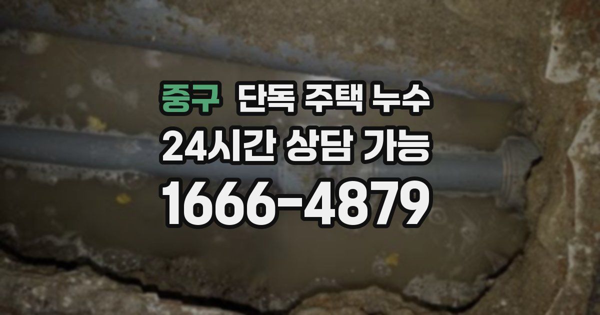 중구 단독 주택 누수