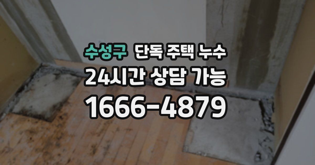 수성구 단독 주택 누수