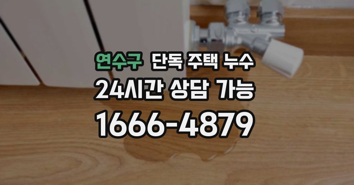 연수구 단독 주택 누수