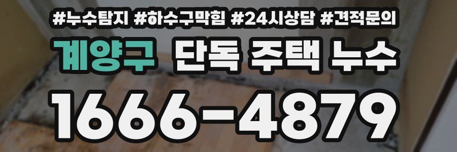 계양구 단독 주택 누수