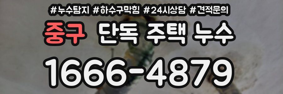 중구 단독 주택 누수