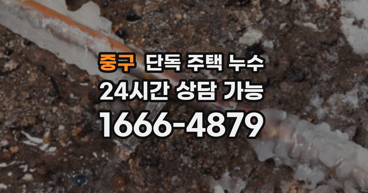 중구 단독 주택 누수